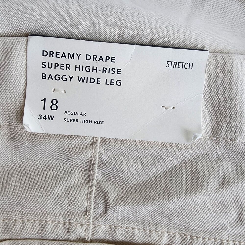 American Eagle Dreamy Drape Cargo Pants Sz 18 Super High Rise Baggy Wide Leg NWT - Picture 16 of 16